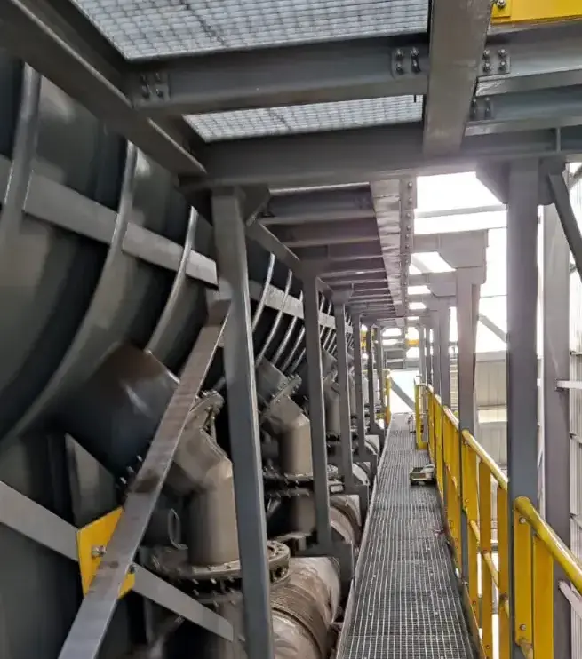 installed biochar pyrolysis furnace in operation